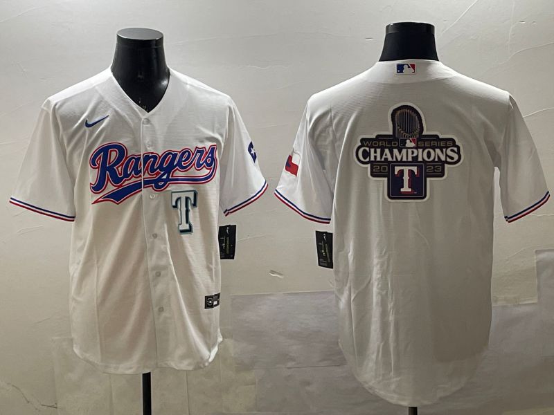 Men Texas Rangers Blank White Game 2025 Nike MLB Jersey style 16